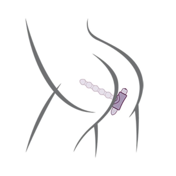 ROCKS-OFF - PETITE SENSACIONES BEADS PLUG ANAL VIBRADOR NEGRO ROC