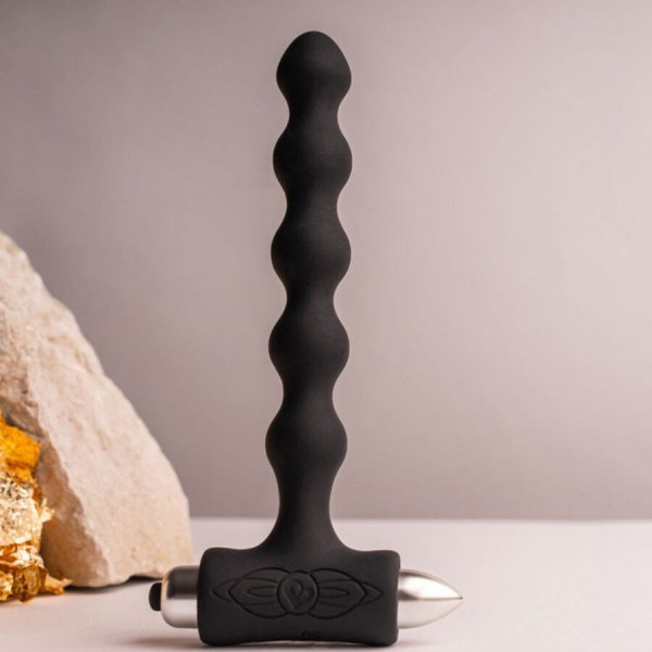 ROCKS-OFF - PETITE SENSATIONS BEADS ANAL PLUG VIBRADOR PRETO ROCKS-OFF