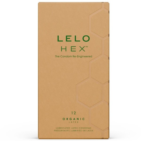 LELO - CAIXA HEX DE PRESERVATIVOS ORGÂNICOS 12 UNIDADES LELO