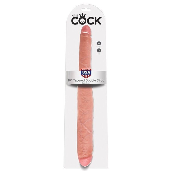 KING COCK DILDO DUPLO NATURAL 40,6 CM KING COCK - Pênis Duplo