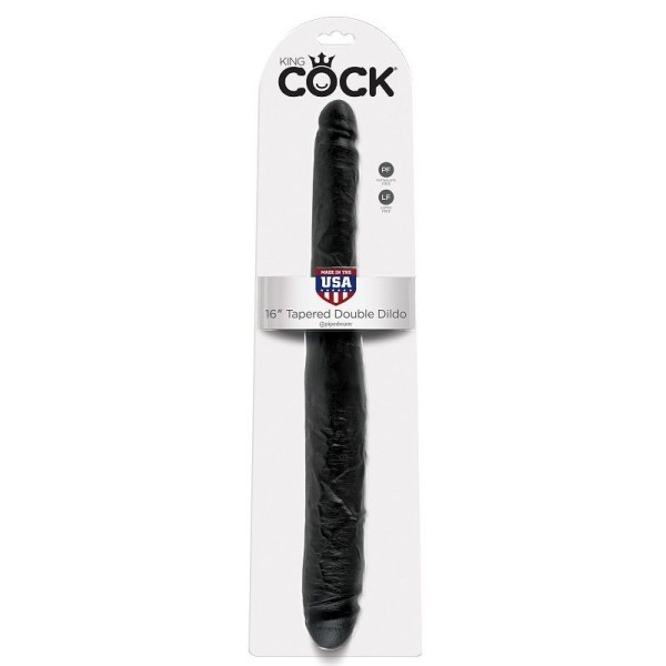 KING COCK DILDO DOBLE NEGRO 40.6 CM KING COCK - Double Pénis