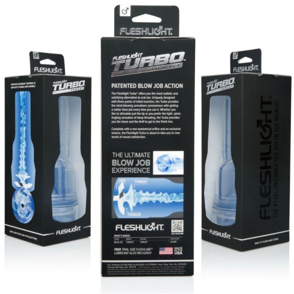 FLESHLIGHT - TURBO PUSH HIELO AZUL FLESHLIGHT