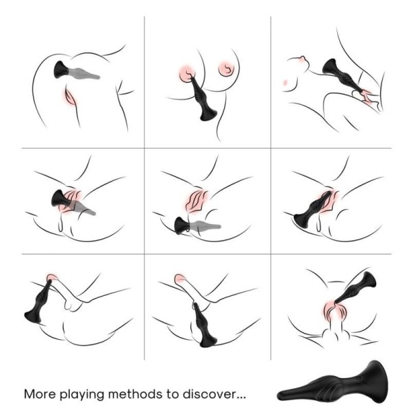 ARMONY - VIBRATEUR & PLUG ANAL TÉLÉCOMMANDE NOIR ARMONY ANAL