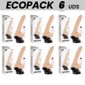 ECOPACK 6 UNIDADES - BASECOCK VIBRADOR NATURAL REALISTA CONTROLE REMOTO 19 CM -O- 4 CM BASECOCK