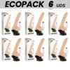 ECOPACK 6 UNIDADES - BASECOCK VIBRADOR NATURAL REALISTA CONTROLE REMOTO 19 CM -O- 4 CM BASECOCK