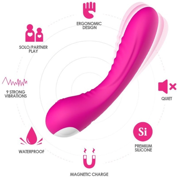 ARMONY - LEGEND VIBRADOR DE SILICONA FUCSIA VIBRADORES ARMONY