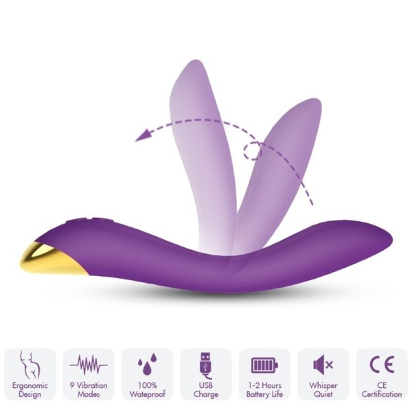 ARMONY - VIBRADOR FLAMINGO MULTIPOSICIÓN VIBRADORES ARMONY MORADO