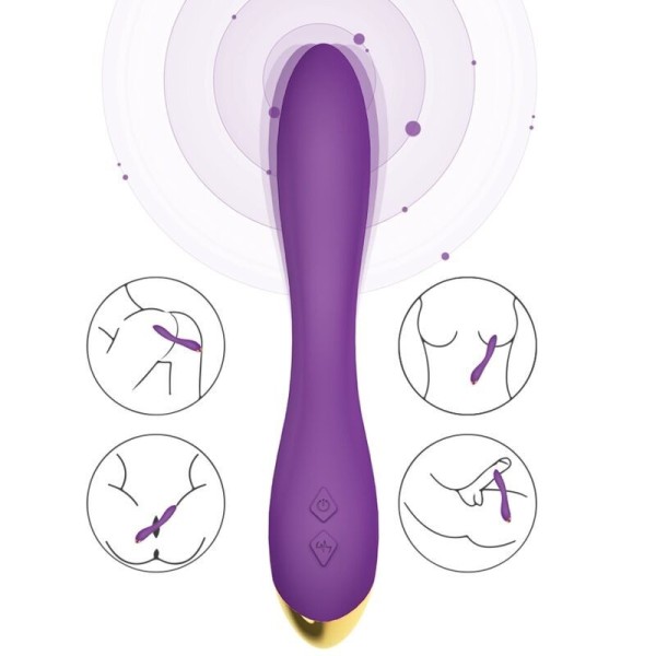 ARMONY - VIBRADOR FLAMINGO MULTIPOSICIÓN VIBRADORES ARMONY MORADO