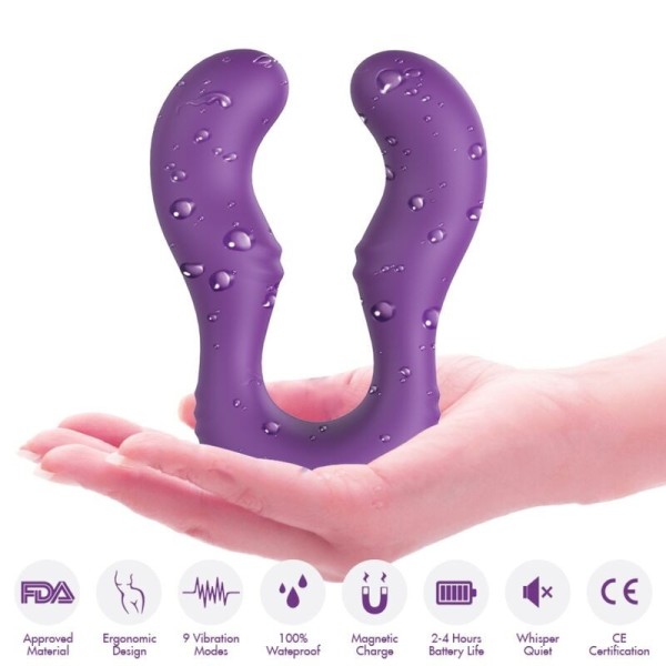 ARMONY - SERAPH VIBRADOR REMOTO DOBLE MORADO VIBRADORES ARMONY