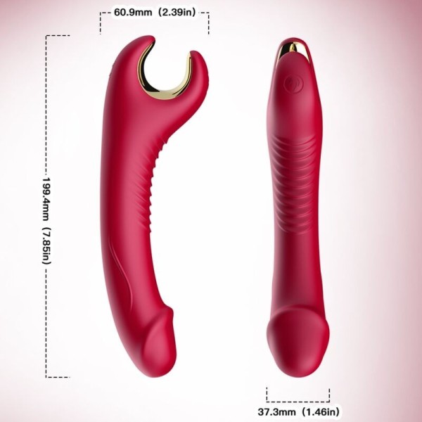 ARMONY - VIBRATEUR & ROTATEUR PRINCE DILDO ROUGE ARMONY VIBRATORS