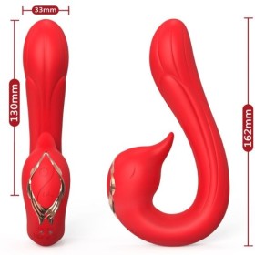 ARMONY - VIBRATEUR DELFIN MULTIPOSITION & EFFET CHALEUR ROUGE ARMONY VIBRATORS