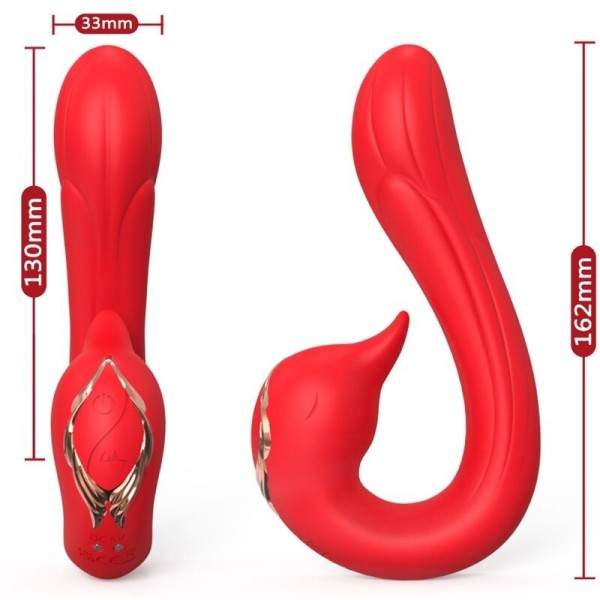 ARMONY - VIBRATEUR DELFIN MULTIPOSITION & EFFET CHALEUR ROUGE ARMONY VIBRATORS
