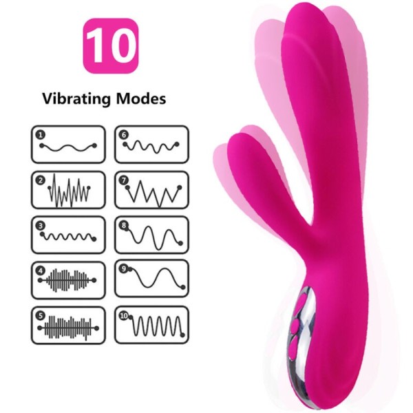 ARMONY - VIBRATEUR & STIMULATEUR FLEXIBLE EFFET CHALEUR FUCHSIA ARMONY VIBRATORS