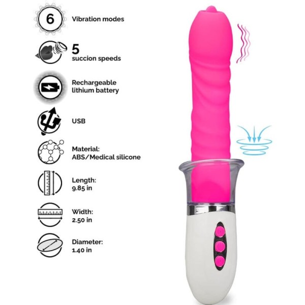 ARMONY - VIBRADOR LIBERTY & THRUSTING COM VIBRADORES ARMONY DE LÍNGUA