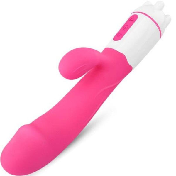 ARMONY - VIBRADOR E ESTIMULADOR RECARREGÁVEL HAPPY VIBRADORES ARMONY FÚCSIA