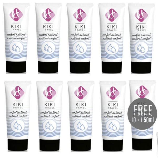 KIKÍ TRAVEL - CONFORT LUBRIFIANT NATUREL 50 ML 10 + 1 GRATUIT KIKÍ TRAVEL