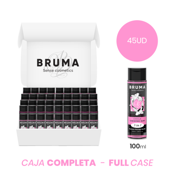 MOQ 45 - BRUMA PREMIUM ACEITE DE MASAJE EFECTO CALOR SABOR CHICLE