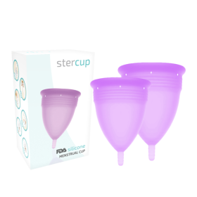 STERCUP - COUPE MENSTRUELLE EN SILICONE FDA TAILLE S + L LILAS STERCUP