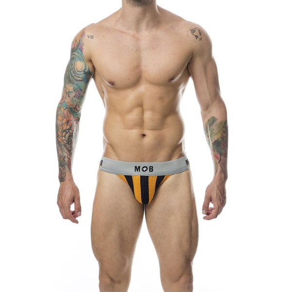 MOB - JOCK CLASSIQUE À RAYURES ORANGE TAILLE S MOB - Jockstraps