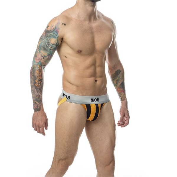 MOB - JOCK CLASSIQUE À RAYURES ORANGE TAILLE XXL MOB - Jockstraps