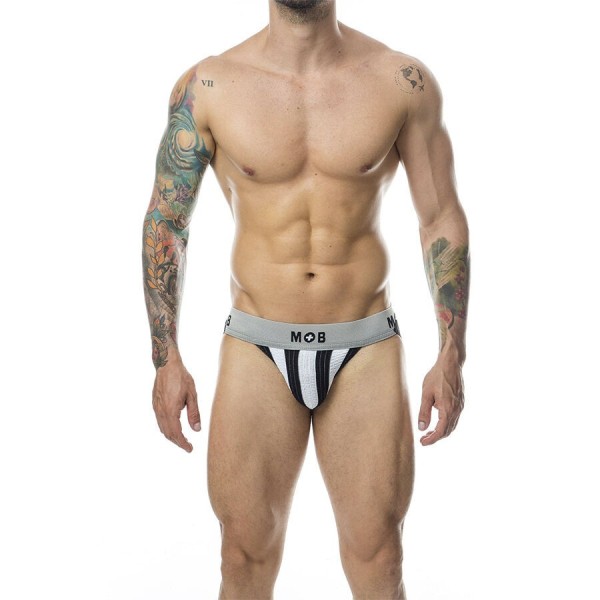 MOB - JOCK BLANC À RAYURES CLASSIQUES TAILLE M MOB - Jockstraps