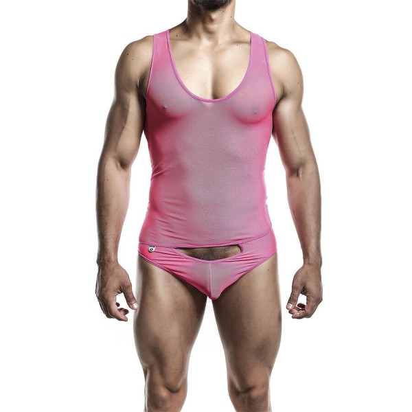 MOB - BODYSUIT ROSA TRANSPARENTE TAMANHO L/XL MOB - Camisetas masculinas