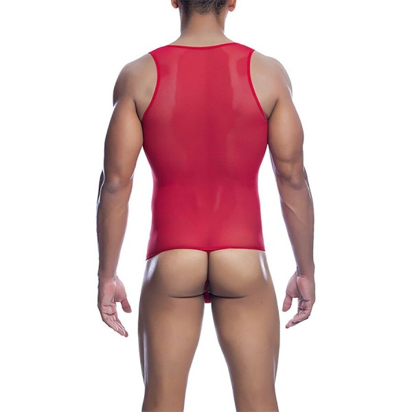 MOB - BODY TRANSPARENT ROUGE TAILLE L/XL MOB - T-shirts pour hommes