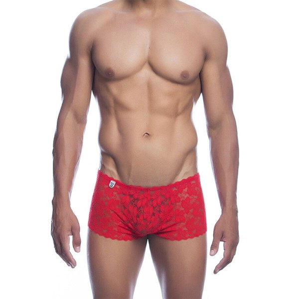 MOB - BOXER EN DENTELLE ROUGE TAILLE L/XL MOB - Sous-vêtements Boxer