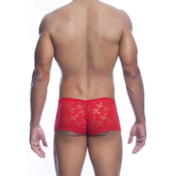 MOB - BOXER EN DENTELLE ROUGE TAILLE L/XL MOB - Sous-vêtements Boxer