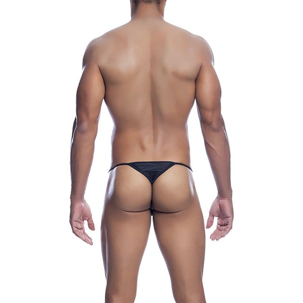 MOB - TANGA EN V DE MICROFIBRA NEGRO TALLA L/XL MOB