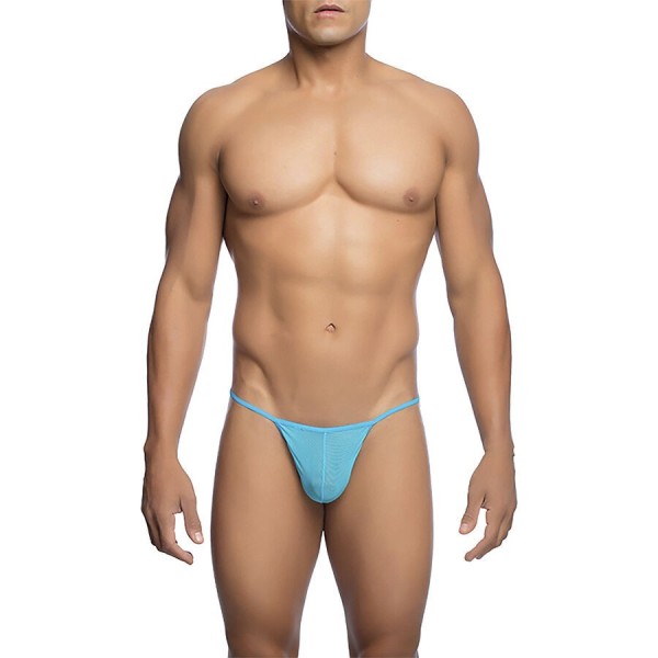 MOB - STRING TRANSPARENT EN FORME DE T AQUA TAILLE S/M MOB