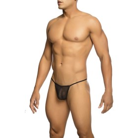 MOB - TANGA EN FORMA DE T NEGRO TRANSPARENTE TALLA L/XL MOB