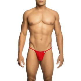 MOB - STRING TRANSPARENT EN FORME DE T ROUGE TAILLE S/M MOB