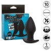 CALEXOTICS - ROCK BOTTOM PERFECT ANAL PLUG 10 VIBRAÇÕES SILICONE PRETO CALEXOTICS