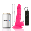 DIVERSIA - DILDO VIBRANTE FLEXIBLE ROSA 18 CM -O- 4 CM DIVERSIA
