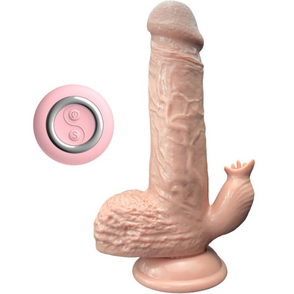 ARMONY - VIBRATEUR RÉALISTE & GODE DE POUSSÉE AVEC STIMULATEUR DE LANGUE 19 CM ARMONY VIBRATORS