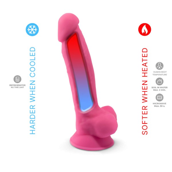 Silexd Gode Réaliste Rose Fluorescent 17,5 cm – Silicone Thermoréactif