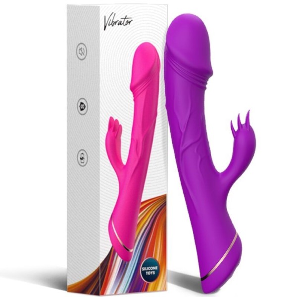 ARMONY - DILDO VIBRADOR CONEJO DE SILICONA MORADA ARMONY VIBRATOR