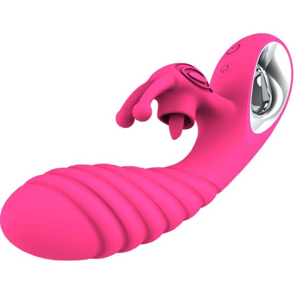 ARMONY - VIBRADOR VICKY COELHO COM ANEL DE PUXAÇÃO DE LÍNGUA VIBRADORES ARMONY FÚCSIA