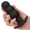 CALEXOTICS - ROCK BOTTOM PLUG ANAL PERLÉ 10 VIBRATIONS SILICONE NOIR CALEXOTICS