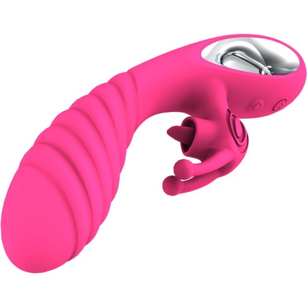 ARMONY - VIBRATEUR VICKY RABBIT AVEC LANGUE ANNEAU DE TIRAGE FUCHSIA ARMONY VIBRATORS