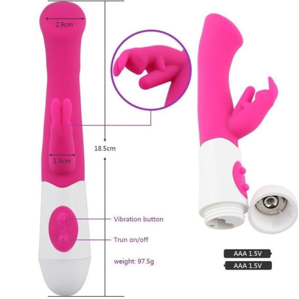 ARMONY - VIBRATEUR & STIMULATEUR LAPIN G SPOT 10 VITESSES ROSE ARMONY VIBRATORS