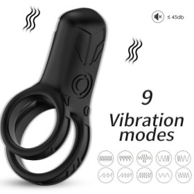 ARMONY - VIBRATEUR DOUBLE ANNEAU NOIR ARMONY FOR HIM