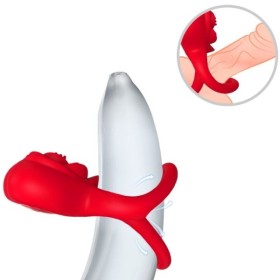 ARMONY - ANILLO VIBRADOR CORAZÓN ROJO ARMONY PARA ÉL