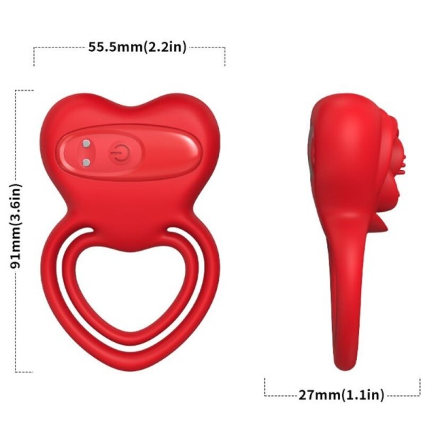 ARMONY - ANNEAU VIBRATEUR COEUR ROUGE ARMONY FOR HIM