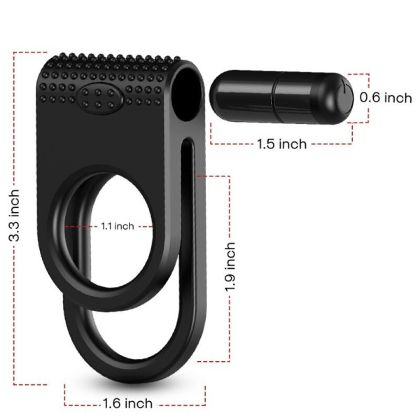 ARMONY - TWINS DOUBLE VIBRATEUR POUR COUPLES NOIR ARMONY FOR HIM