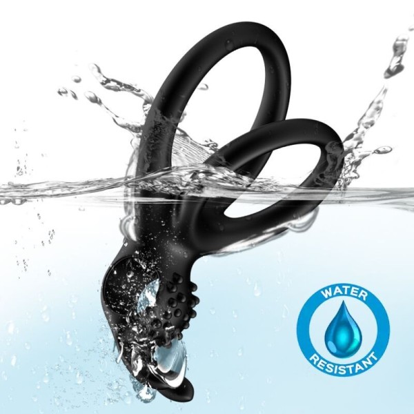 ARMONY - ANNEAU VIBRATEUR DOUBLE TRAVELER POUR COUPLES LAPIN NOIR ARMONY FOR HIM