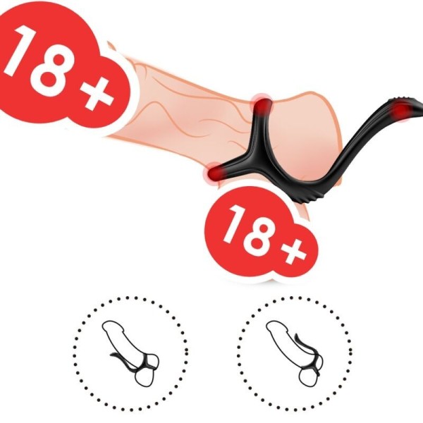 ARMONY - ANILLO ANAL DOBLE TESORO NEGRO ARMONY PARA ÉL