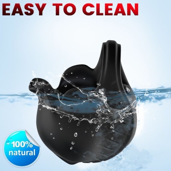 ARMONY - ANEL VIBRADOR COM COPA DE SUCÇÃO PRETO ARMONY PARA ELE