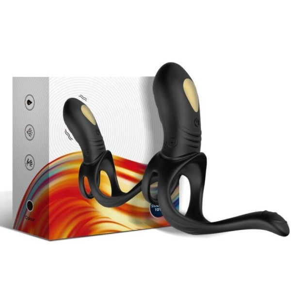 ARMONY - VIBRATEUR JUMPER RING POUR COUPLES & PLUG ANAL NOIR ARMONY FOR HIM